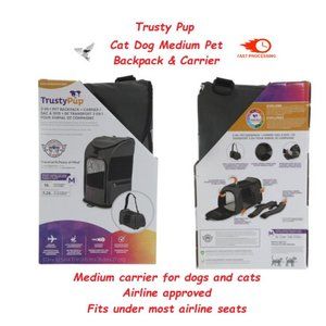 Trusty Pup 2 in 1 Cat Dog Medium Pet Backpack & Carrier NWT/NEW